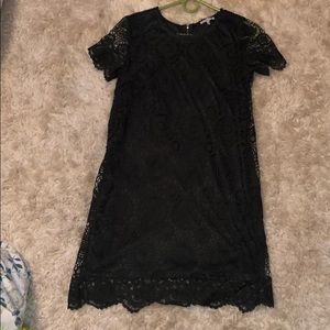 Olive green lace dress